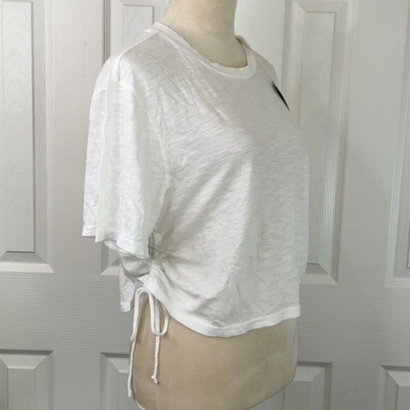 Universal Thread White Short Sleeve Crew Neck Crop Top Size XL - Picture 7 of 9